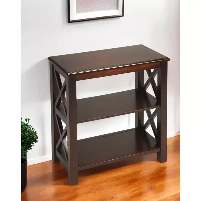 HomeRoots Libreria a due ripiani standard, 25, marrone scuro
