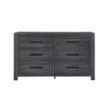 HomeStock 19.17 in.H Wood Horizontal Dressers with 4 - Drawers in Gray Finish