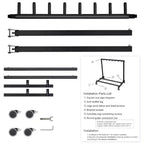 Supporto multiplo per chitarre con ruote, 7 posti, pieghevole, con imbottitura in gomma antiscivolo, per casa, band, palco