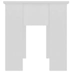 Tavolino da salotto bianco in legno multistrato ingegnerizzato, regolabile