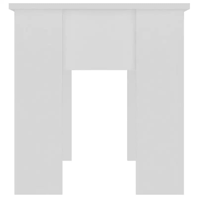 Tavolino da salotto bianco in legno multistrato ingegnerizzato, regolabile