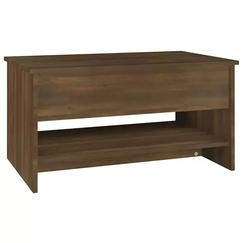 Tavolino da salotto rovere marrone in legno multistrato altezza standard regolabile