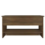 Tavolino da salotto rovere marrone in legno multistrato altezza standard regolabile