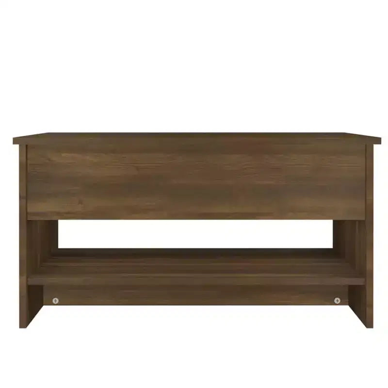 Tavolino da salotto rovere marrone in legno multistrato altezza standard regolabile