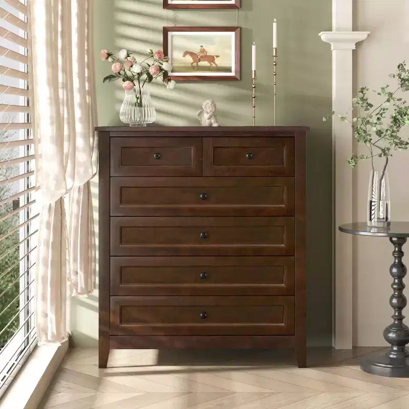 Cassettiera, Credenza - In legno massello verniciato a spruzzo con maniglie rotonde retrò, Tavolo console con capacità di 160 libbre per sala da pranzo/soggiorno