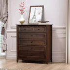 Cassettiera, Credenza - In legno massello verniciato a spruzzo con maniglie rotonde retrò, Tavolo console con capacità di 160 libbre per sala da pranzo/soggiorno