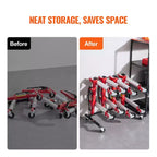 VEVOR Carrello Porta Dolly, Rack Portaoggetti con Ruote Girevoli a 360°, Organizzatore per Cavalletto Idraulico a Cricchetto, Capacità 4 Dolly, Nero