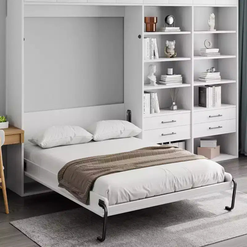 Kit letto a scomparsa VEVOR, una piazza, kit meccanico di ferramenta di lusso fai da te per letto a muro verticale, leva pneumatica resistente supporto per telaio letto, letto pieghevole, nero