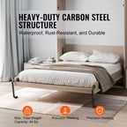 Kit letto a scomparsa VEVOR, una piazza, kit meccanico di ferramenta di lusso fai da te per letto a muro verticale, leva pneumatica resistente supporto per telaio letto, letto pieghevole, nero