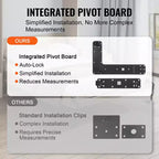 Kit letto a scomparsa VEVOR, una piazza, kit meccanico di ferramenta di lusso fai da te per letto a muro verticale, leva pneumatica resistente supporto per telaio letto, letto pieghevole, nero