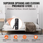 Kit letto a scomparsa VEVOR, una piazza, kit meccanico di ferramenta di lusso fai da te per letto a muro verticale, leva pneumatica resistente supporto per telaio letto, letto pieghevole, nero