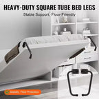 Kit letto a scomparsa VEVOR, una piazza, kit meccanico di ferramenta di lusso fai da te per letto a muro verticale, leva pneumatica resistente supporto per telaio letto, letto pieghevole, nero
