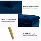 Panca contenitore Hippolytus con finiture borchiate e capitonné per la camera da letto | ART OF LIVING DESIGNS-NERO