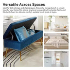 Panca contenitore Hippolytus con finiture borchiate e capitonné per la camera da letto | ART OF LIVING DESIGNS-NERO