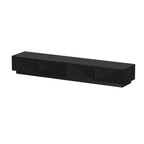 Famapy Mobile TV Geometrico Nero - Motivo per TV da 78 Pollici, Mobile Porta TV Moderno con Ante a Ribalta, Mobiletti Contenitori per il Tuo Soggiorno