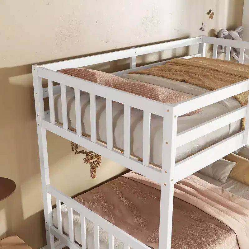 Okak 77.3IN Letto a Castello Doppio con 2 Cassetti Contenitore, Letti Multifunzione Convertibili in 2 Letti Singoli per Camera da Letto, Camera dei Bambini, Bianco