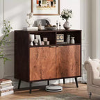 31.5 Mobile Credenza Buffet con Vano Contenitore, Mobile da Cucina in Legno Stile Fattoria