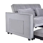 PexFix Divano Letto Trasformabile 3 in 1 Divano Estraibile Schienale Regolabile in Velluto con Cuscini per Soggiorno Appartamento Grigio