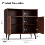 31.5 Mobile Buffet - Credenza con Cassetti, Scaffali e Ante, Angolo Caffè e Compatibile con Robot Aspirapolvere
