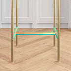 Set di 2 sgabelli da bar, sgabelli da bar da cucina con poggiapiedi, sedie da bar imbottite da 65 cm con schienale, 2 sgabelli da bancone ad altezza bancone per bancone bar