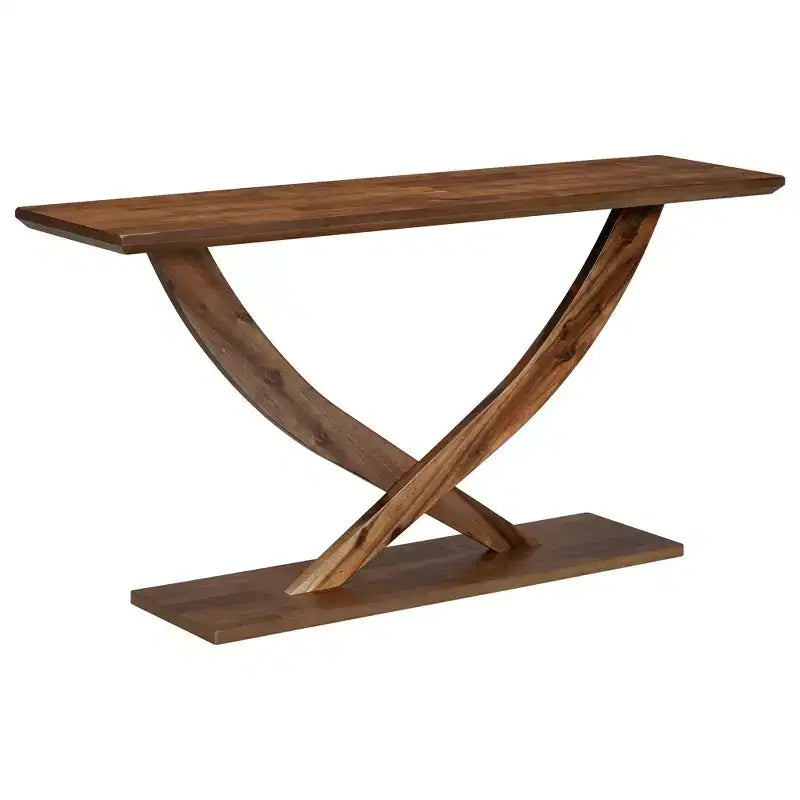 Okak 57IN Consolle Moderna con Design a Gambe Incrociate, Tavolino da Ingresso Minimalista con Piano Pesante, Tavolino d'Appoggio per Soggiorno, Corridoio
