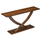 Okak 57IN Consolle Moderna con Design a Gambe Incrociate, Tavolino da Ingresso Minimalista con Piano Pesante, Tavolino d'Appoggio per Soggiorno, Corridoio
