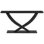 Okak 57IN Consolle Moderna con Design a Gambe Incrociate, Tavolino da Ingresso Minimalista con Piano Pesante, Tavolino d'Appoggio per Soggiorno, Corridoio
