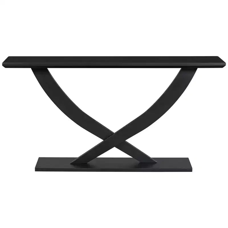 Okak 57IN Consolle Moderna con Design a Gambe Incrociate, Tavolino da Ingresso Minimalista con Piano Pesante, Tavolino d'Appoggio per Soggiorno, Corridoio
