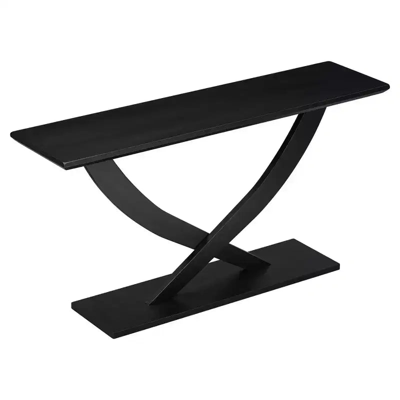 Okak 57IN Consolle Moderna con Design a Gambe Incrociate, Tavolino da Ingresso Minimalista con Piano Pesante, Tavolino d'Appoggio per Soggiorno, Corridoio