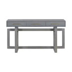 Okak 57IN Elegante Tavolo Consolle con Gambe dal Design Unico, Tavolo da Ingresso con 3 Cassetti e Maniglie in Metallo, Tavolo da Corridoio per Soggiorno, Ingresso