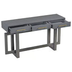 Okak 57IN Elegante Tavolo Consolle con Gambe dal Design Unico, Tavolo da Ingresso con 3 Cassetti e Maniglie in Metallo, Tavolo da Corridoio per Soggiorno, Ingresso