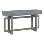 Okak 57IN Elegante Tavolo Consolle con Gambe dal Design Unico, Tavolo da Ingresso con 3 Cassetti e Maniglie in Metallo, Tavolo da Corridoio per Soggiorno, Ingresso