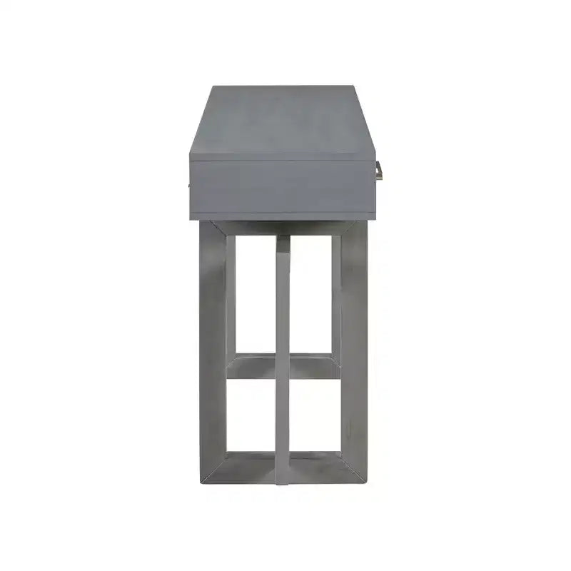 Okak 57IN Elegante Tavolo Consolle con Gambe dal Design Unico, Tavolo da Ingresso con 3 Cassetti e Maniglie in Metallo, Tavolo da Corridoio per Soggiorno, Ingresso