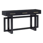 Okak 57IN Elegante Tavolo Consolle con Gambe dal Design Unico, Tavolo da Ingresso con 3 Cassetti e Maniglie in Metallo, Tavolo da Corridoio per Soggiorno, Ingresso