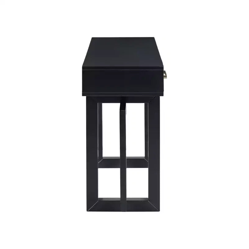 Okak 57IN Elegante Tavolo Consolle con Gambe dal Design Unico, Tavolo da Ingresso con 3 Cassetti e Maniglie in Metallo, Tavolo da Corridoio per Soggiorno, Ingresso
