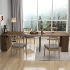 Tavolo da pranzo allungabile moderno Okak 118IN, tavolo da cucina multifunzione con contenitore, tavolo pieghevole salvaspazio per feste e riunioni