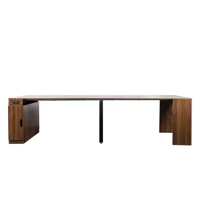 Tavolo da pranzo allungabile moderno Okak 118IN, tavolo da cucina multifunzione con contenitore, tavolo pieghevole salvaspazio per feste e riunioni