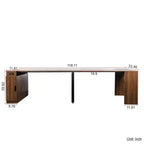 Tavolo da pranzo allungabile moderno Okak 118IN, tavolo da cucina multifunzione con contenitore, tavolo pieghevole salvaspazio per feste e riunioni
