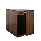 Tavolo da pranzo allungabile moderno Okak 118IN, tavolo da cucina multifunzione con contenitore, tavolo pieghevole salvaspazio per feste e riunioni