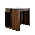 Tavolo da pranzo allungabile moderno Okak 118IN, tavolo da cucina multifunzione con contenitore, tavolo pieghevole salvaspazio per feste e riunioni