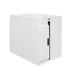 Tavolo da pranzo allungabile moderno Okak 118IN, tavolo da cucina multifunzione con contenitore, tavolo pieghevole salvaspazio per feste e riunioni