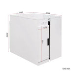 Tavolo da pranzo allungabile moderno Okak 118IN, tavolo da cucina multifunzione con contenitore, tavolo pieghevole salvaspazio per feste e riunioni