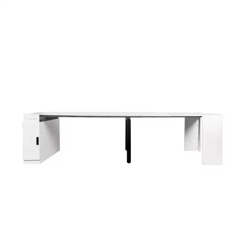 Tavolo da pranzo allungabile moderno Okak 118IN, tavolo da cucina multifunzione con contenitore, tavolo pieghevole salvaspazio per feste e riunioni