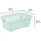 Cesto portabiancheria Sterilite HipHold, cesto per vestiti in plastica da 53 litri, menta, confezione da 6 pezzi