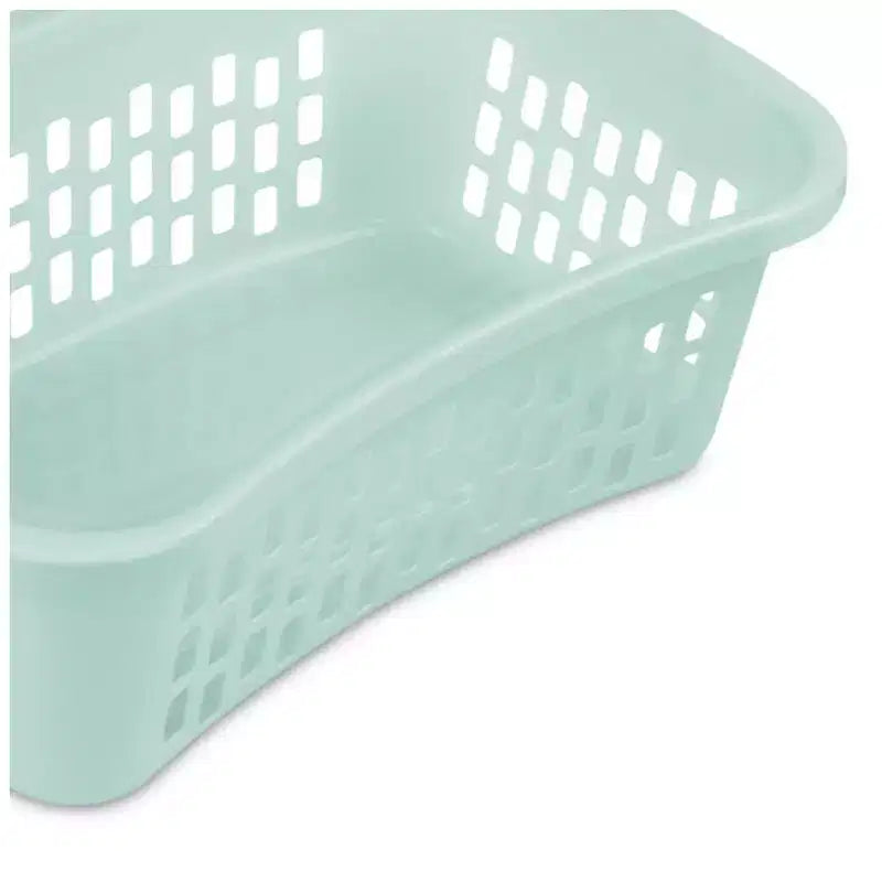 Cesto portabiancheria Sterilite HipHold, cesto per vestiti in plastica da 53 litri, menta, confezione da 6 pezzi