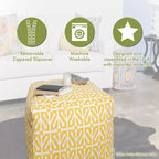 Majestic Home Goods, Pouf a cubo Ikat Dot