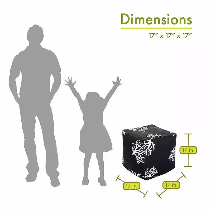 Majestic Home Goods,Pouf Cubo Corallo