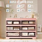 Cassettiera Moderna Bianca a 6 Cassetti, Comò Moderno Semplice, Cassettiera a 6 Cassetti per Vestiti per la Camera da Letto, Cassettiera Doppia in Legno