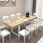 Okak 78IN Tavolo da Pranzo Moderno Allungabile per 8 Persone, Tavolo da Cucina con Piano Lungo e Ampio, Tavolo Pieghevole per Feste, Conferenze