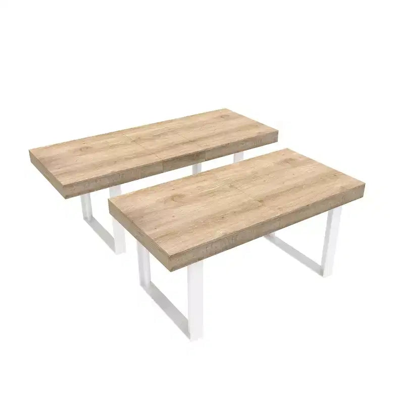 Okak 78IN Tavolo da Pranzo Moderno Allungabile per 8 Persone, Tavolo da Cucina con Piano Lungo e Ampio, Tavolo Pieghevole per Feste, Conferenze